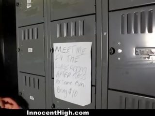 InnocentHigh - Student gets Caught Sucking johnson For Money