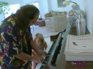 Ron Jeremy Playing Piano For bewitching Young Big Tit deity